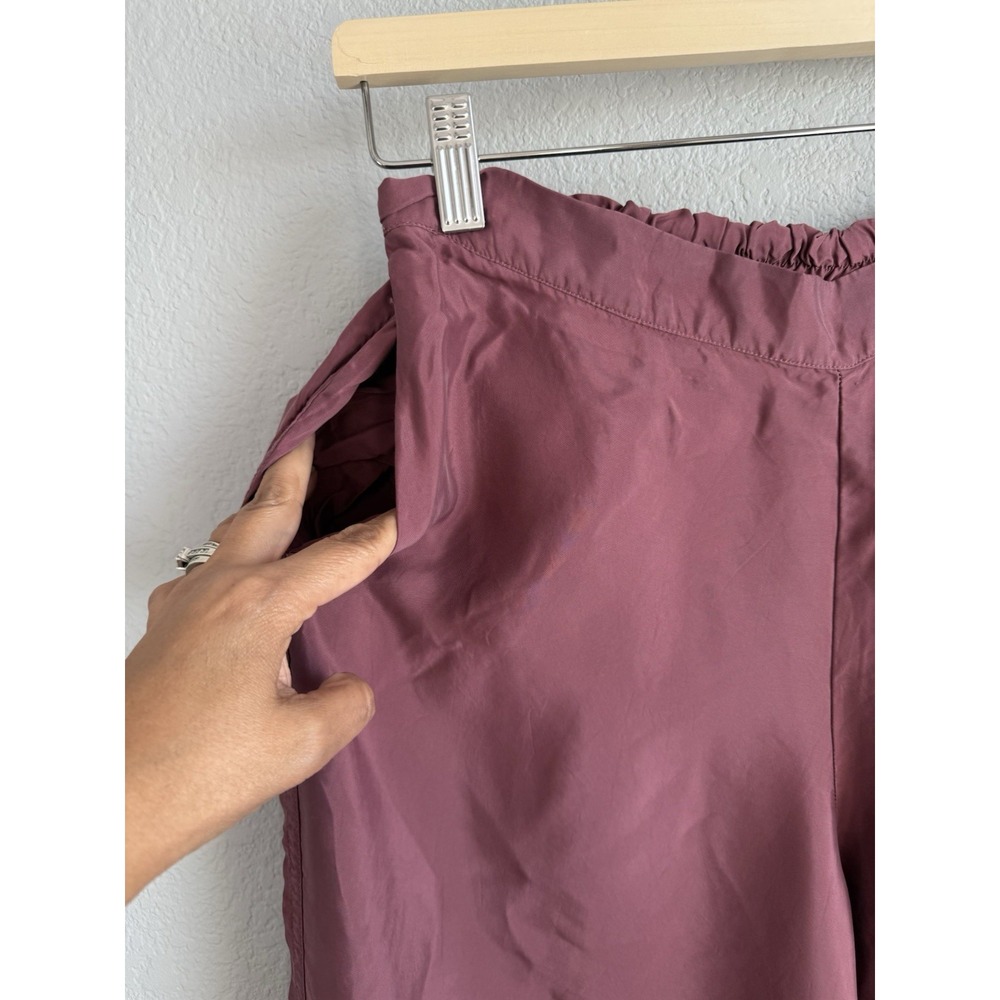 Athleta Calm Cool Pant Women's M Rose Pink Wide Leg Breathable Lightweight Silky - Picture 7 of 11